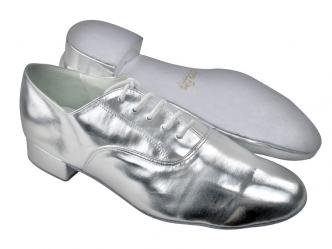 dansschoenen zilver leder  